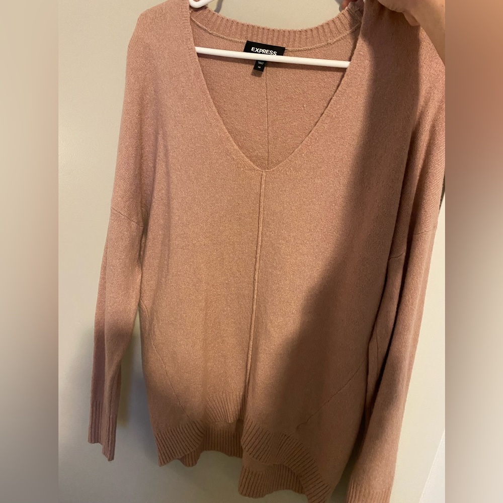 Express blush color tunic sweater